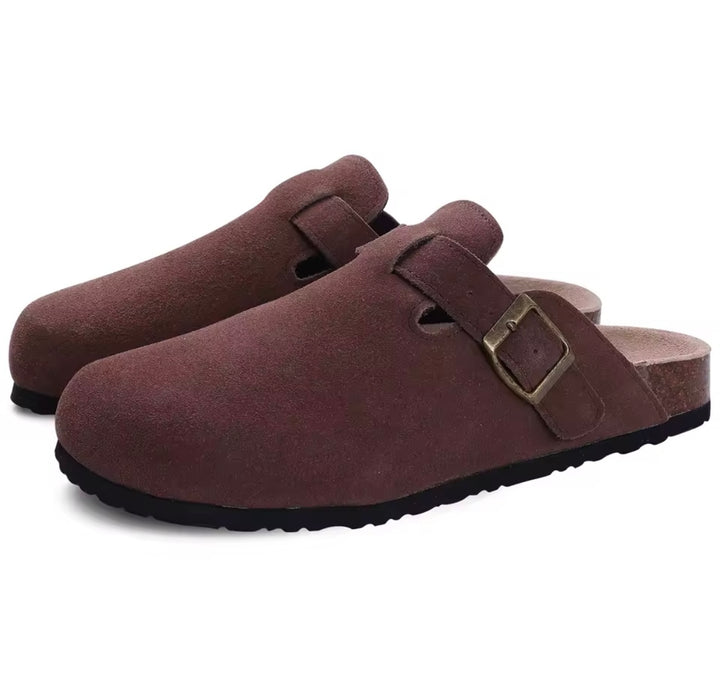 SUEDE CLOG SHOES