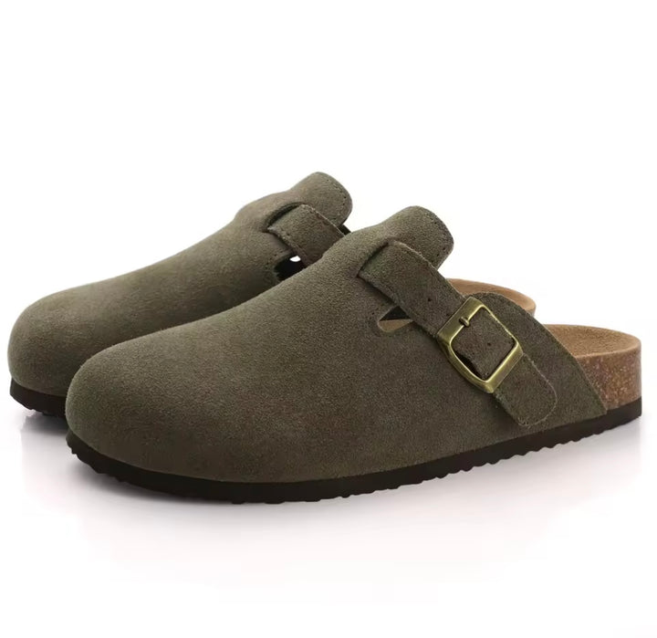 SUEDE CLOG SHOES