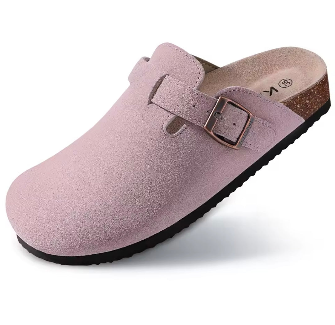 SUEDE CLOG SHOES