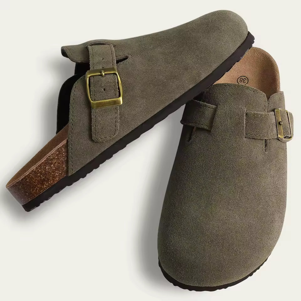 SUEDE CLOG SHOES